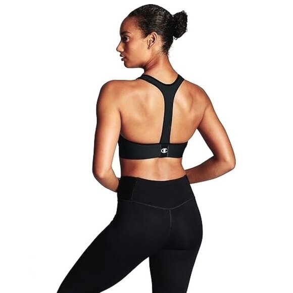 Champion Women's Black Seamless Racerback Double Dry Sports Bra Size S NWT - Picture 1 of 9